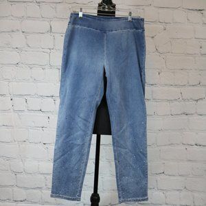 Ethyl Light Denim Jeggings with Bling